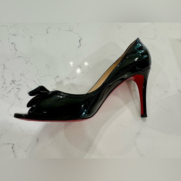 Christian Louboutin Milady Black Patent Leather Heels Size 40/ 8.5 US - Picture 7 of 14